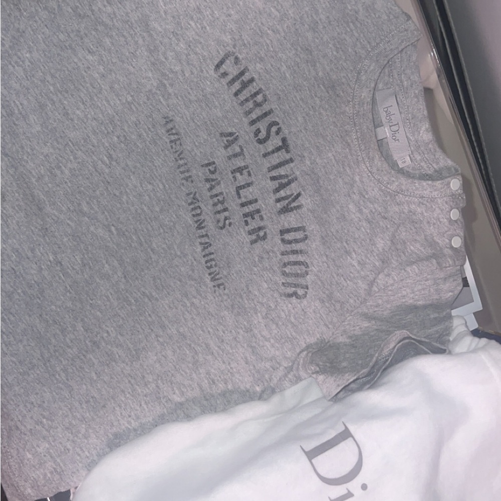 Dior Light Gray Cotton Jersey T-Shirt